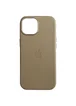 Кожаный чехол Leather Case (AAA) with MagSafe and Animation для Apple iPhone 15 (6.1") Light Brown