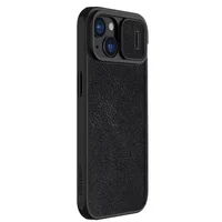 Кожаный чехол-книжка Nillkin Qin Pro Camshield для Apple iPhone 15 (6.1") Черный