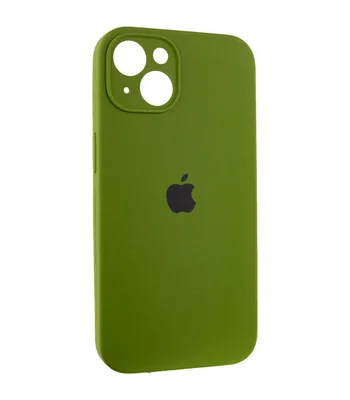 Чохол Silicone Case Full Camera Protective (AA) для Apple iPhone 15 (6.1") Зелений / Dark Olive