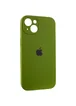 Чехол Silicone Case Full Camera Protective (AA) для Apple iPhone 15 (6.1") Зеленый / Dark Olive