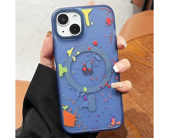 Чехол TPU+PC Flush with MagSafe для Apple iPhone 15 (6.1") Dark blue