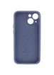 Чехол Silicone Case Full Camera Protective (AA) для Apple iPhone 15 (6.1") Серый / Lavender Gray