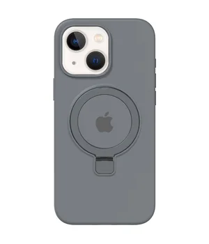 Чехол Silicone Case Full Protective with Ring для Apple iPhone 15 (6.1") Grey