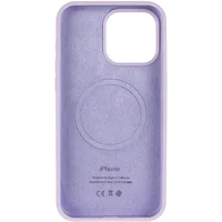 Чехол Silicone Case (AA) Logo with MagSafe для Apple iPhone 15 (6.1") Сиреневый / Lilac