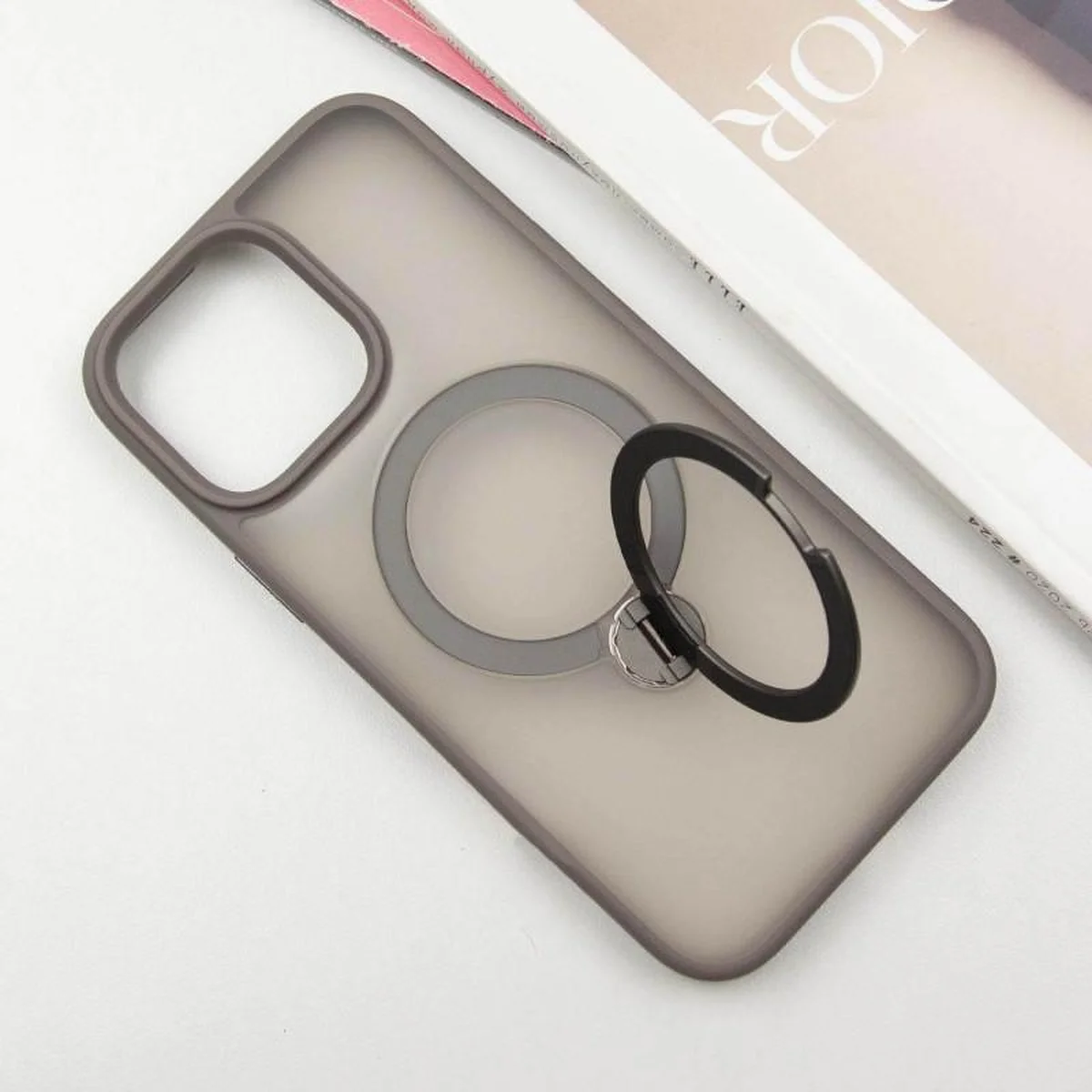 Чехол Ummi Colorful with MagSafe HQ Ring для Apple iPhone 15 (6.1") Grey