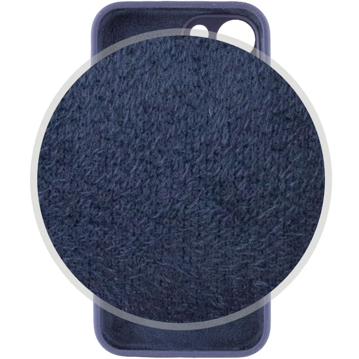 Чехол Silicone Case Full Camera Protective (AA) для Apple iPhone 15 (6.1") Темно-синий / Midnight blue
