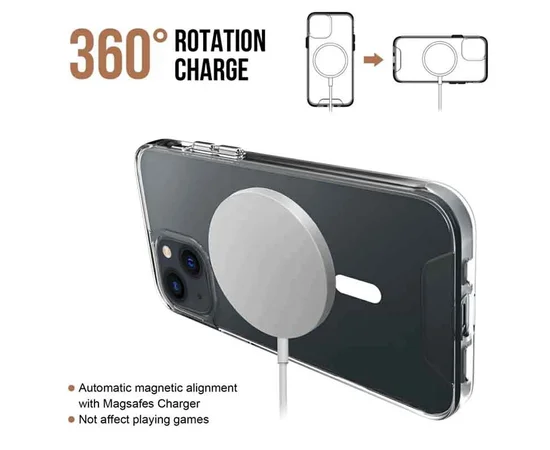 Чехол TPU Space Case with MagSafe для Apple iPhone 15 (6.1") Прозрачный