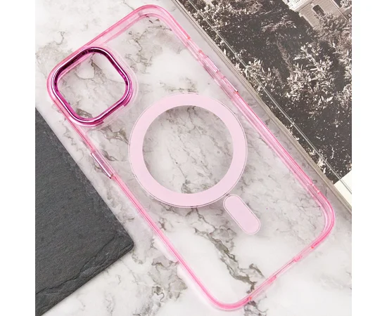 Чехол TPU Iris with MagSafe для Apple iPhone 15 (6.1") Розовый