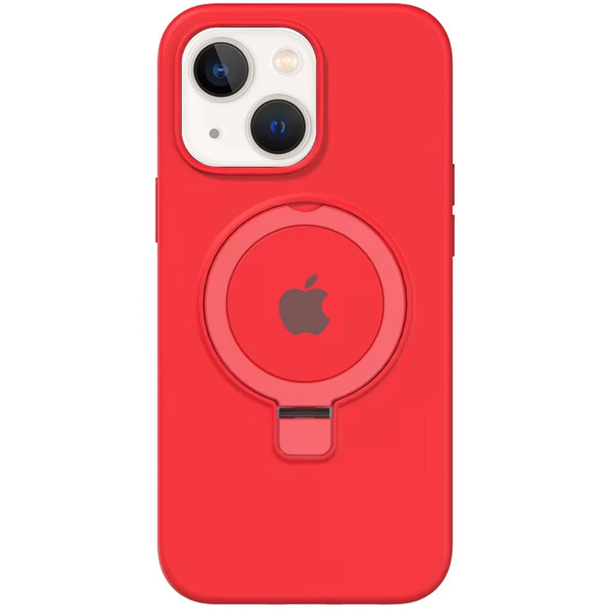Чехол Silicone Case Full Protective with Ring для Apple iPhone 15 (6.1") Red