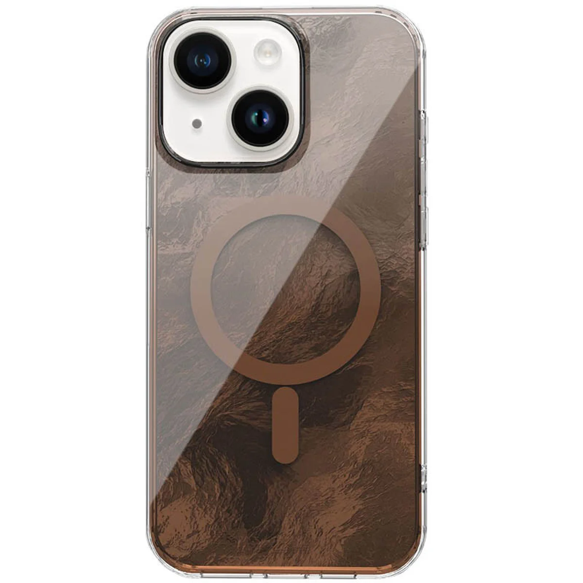 Чехол TPU Shiny Mountain (MagFit) для Apple iPhone 15 (6.1") Chocolate