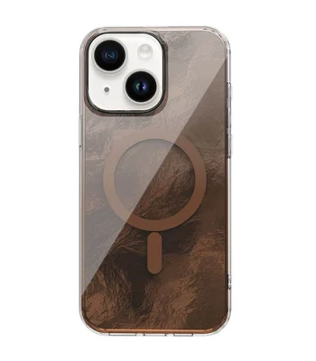 Чехол TPU Shiny Mountain (MagFit) для Apple iPhone 15 (6.1") Chocolate