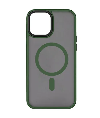 TPU+PC чохол Metal Buttons with MagSafe для Apple iPhone 15 (6.1") Зелений