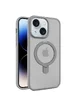 TPU+PC чехол Metal Buttons with MagSafe Colorful HQ Ring для Apple iPhone 15 (6.1") Grey