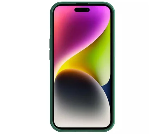 Карбоновая накладка Nillkin CamShield Pro для Apple iPhone 15 (6.1") Deep Green