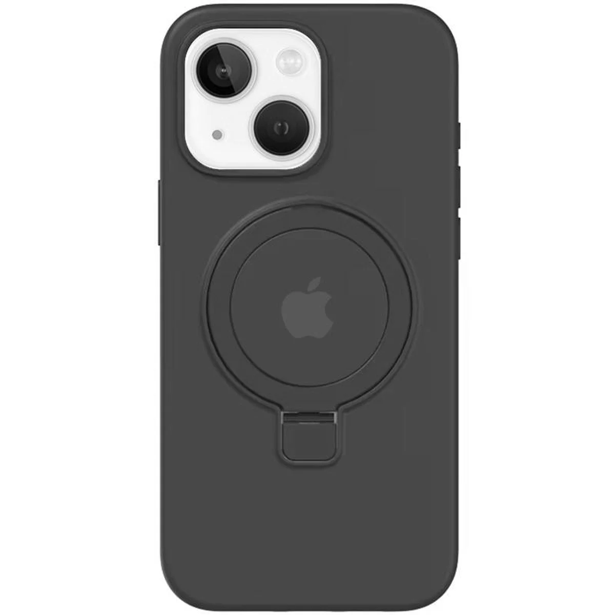 Чохол Silicone Case Full Protective with Ring для Apple iPhone 15 (6.1") Black