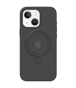 Чохол Silicone Case Full Protective with Ring для Apple iPhone 15 (6.1") Black