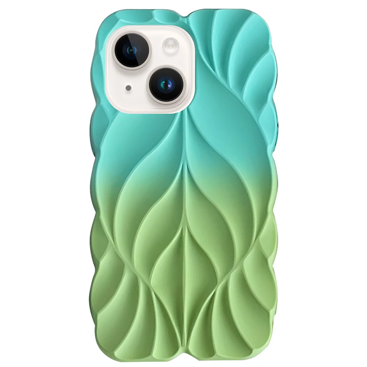 TPU чехол Leaf для Apple iPhone 15 (6.1") Marine Green / Mint