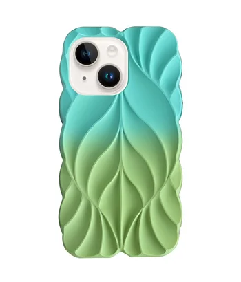 TPU чохол Leaf для Apple iPhone 15 (6.1") Marine Green / Mint
