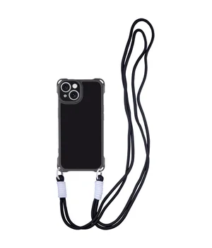 Чохол TPU CrossBody with straps для Apple iPhone 15 (6.1") Black
