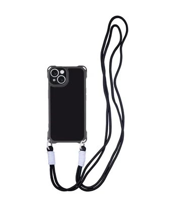 Чохол TPU CrossBody with straps для Apple iPhone 15 (6.1") Black Чохол TPU CrossBody with straps для Apple iPhone 15 (6.1") Black