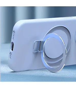 Чохол Silicone Case Full Protective NO LOGO with Ring для Apple iPhone 15 (6.1") Blue