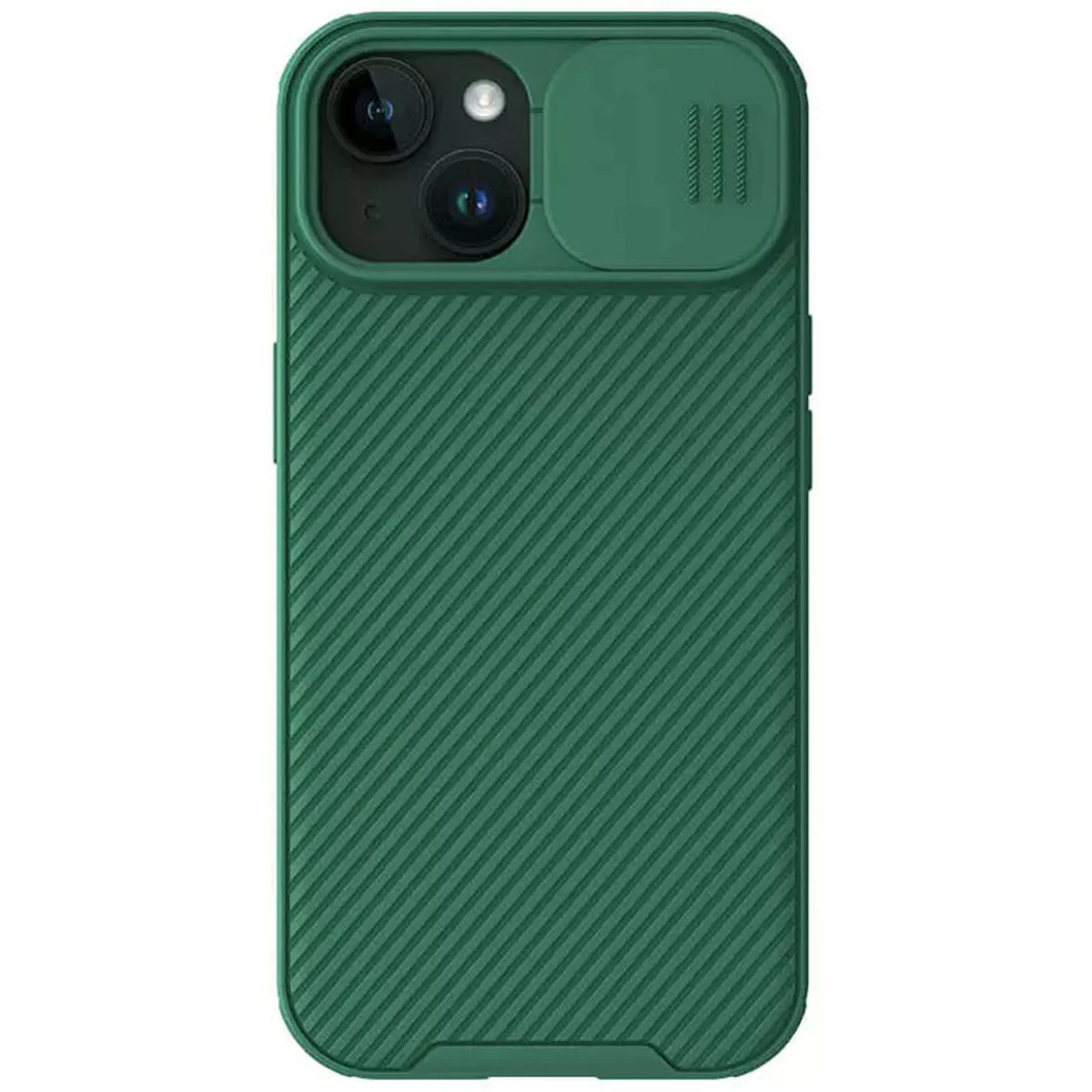 Карбоновая накладка Nillkin CamShield Pro Magnetic для Apple iPhone 15 (6.1") Deep Green