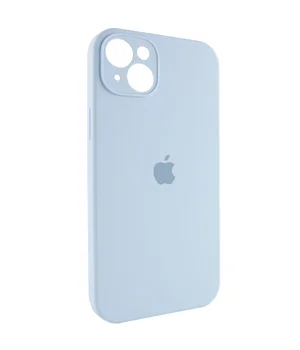 Чехол Silicone Case Full Camera Protective (AA) для Apple iPhone 15 (6.1") Голубой / Sweet Blue