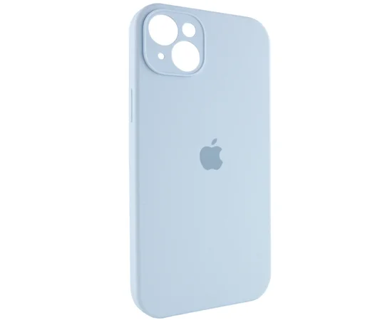 Чехол Silicone Case Full Camera Protective (AA) для Apple iPhone 15 (6.1") Голубой / Sweet Blue