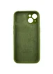 Чехол Silicone Case Full Camera Protective (AA) для Apple iPhone 15 (6.1") Зеленый / Dark Olive