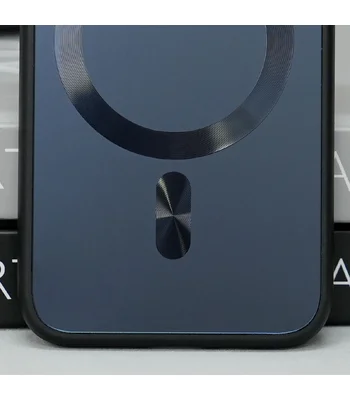 Чохол TPU+Glass Sapphire Midnight with MagSafe для Apple iPhone 15 (6.1") Чорний / Black