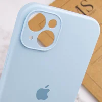 Чехол Silicone Case Full Camera Protective (AA) для Apple iPhone 15 (6.1") Голубой / Sweet Blue