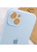 Чехол Silicone Case Full Camera Protective (AA) для Apple iPhone 15 (6.1") Голубой / Sweet Blue