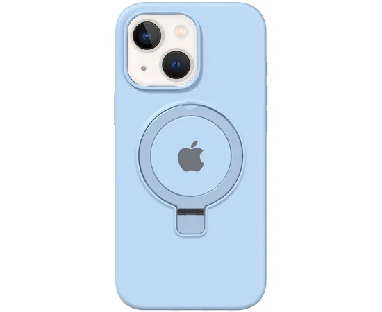 Чехол Silicone Case Full Protective with Ring для Apple iPhone 15 (6.1") Blue