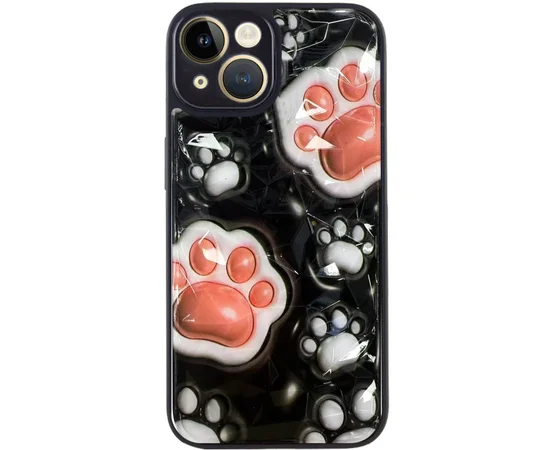 TPU+PC чехол Prisma Plushie для Apple iPhone 15 (6.1") Paws