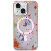 Чехол TPU+PC Flush with MagSafe для Apple iPhone 15 (6.1") Baby pink