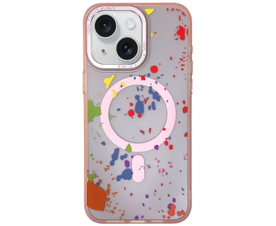Чехол TPU+PC Flush with MagSafe для Apple iPhone 15 (6.1") Baby pink