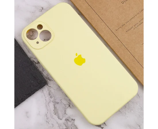 Чохол Silicone Case Full Camera Protective (AA) Apple iPhone 15 (6.1") Жовтий / Mellow Yellow