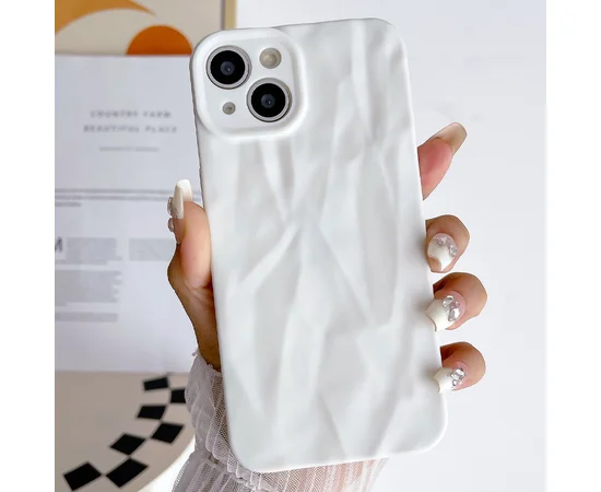 Чехол TPU Texture для Apple iPhone 15 (6.1") White