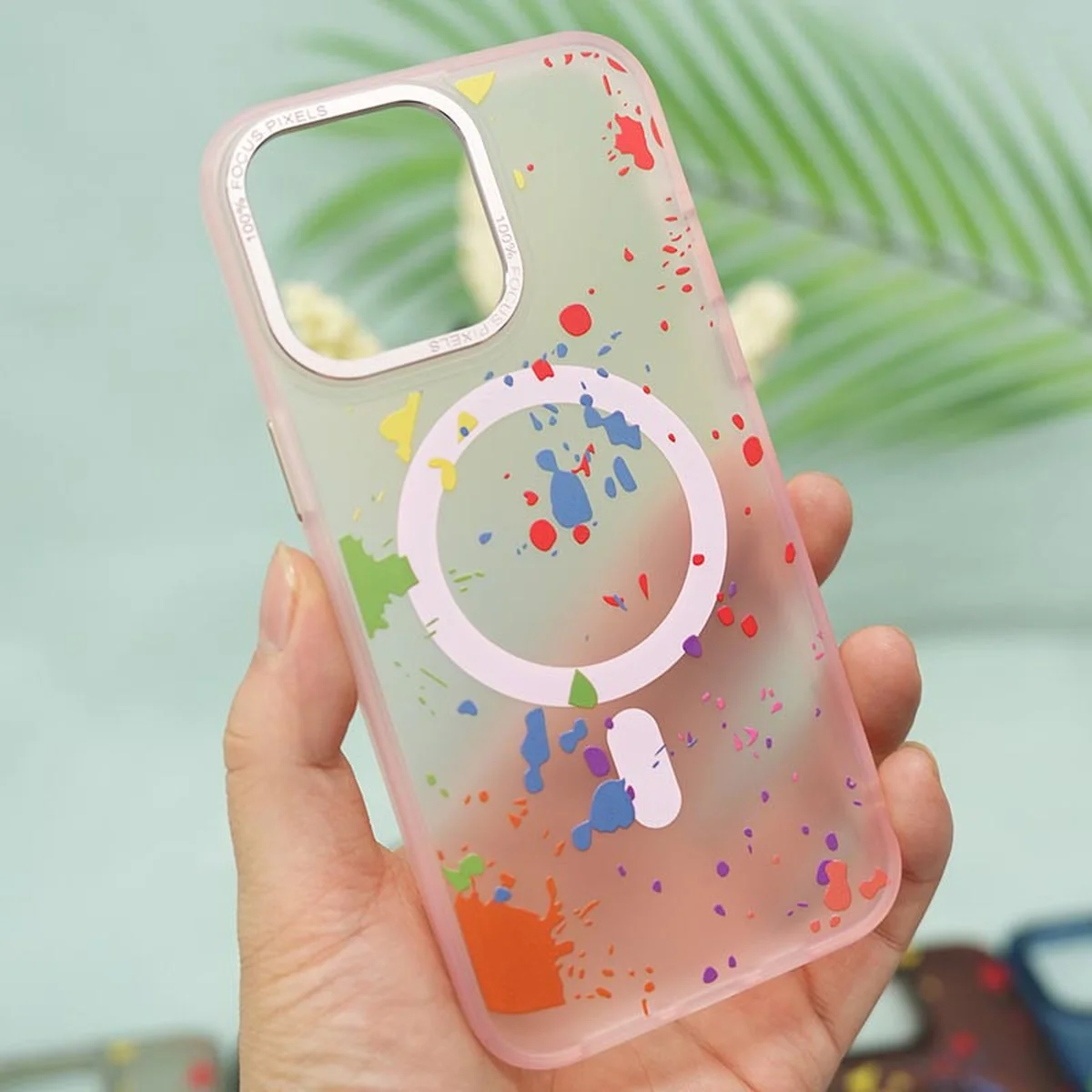 Чехол TPU+PC Flush with MagSafe для Apple iPhone 15 (6.1") Baby pink