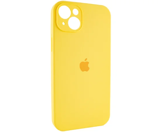 Чехол Silicone Case Full Camera Protective (AA) для Apple iPhone 15 (6.1") Желтый / Yellow