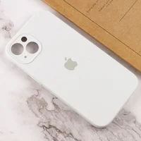 Чехол Silicone Case Full Camera Protective (AA) для Apple iPhone 15 (6.1") Белый / White / PVH