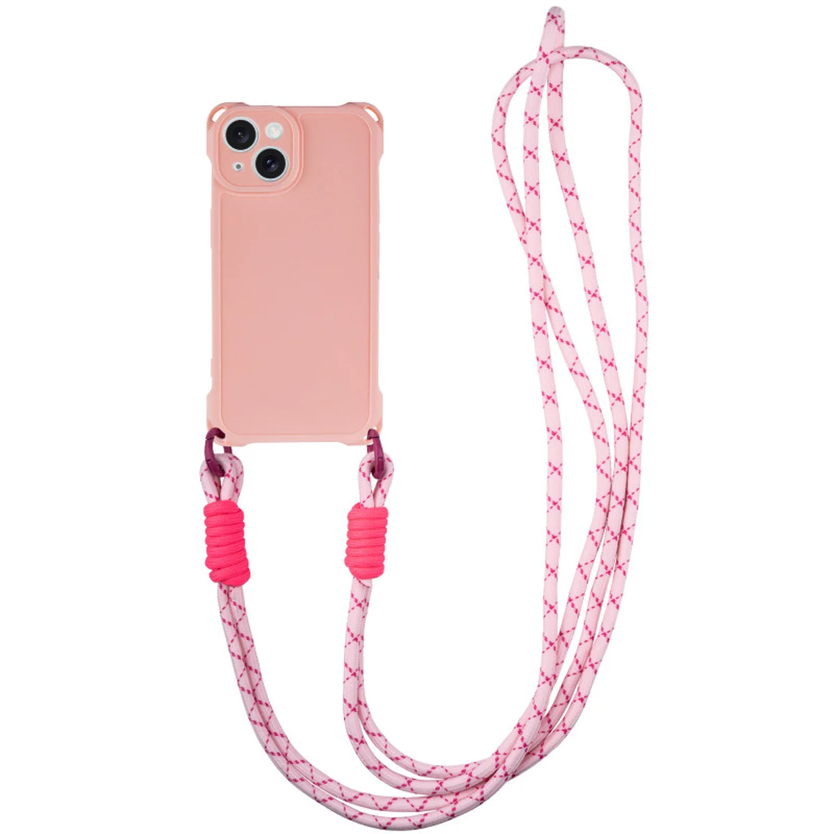 Чехол TPU CrossBody with straps для Apple iPhone 15 (6.1") Pink