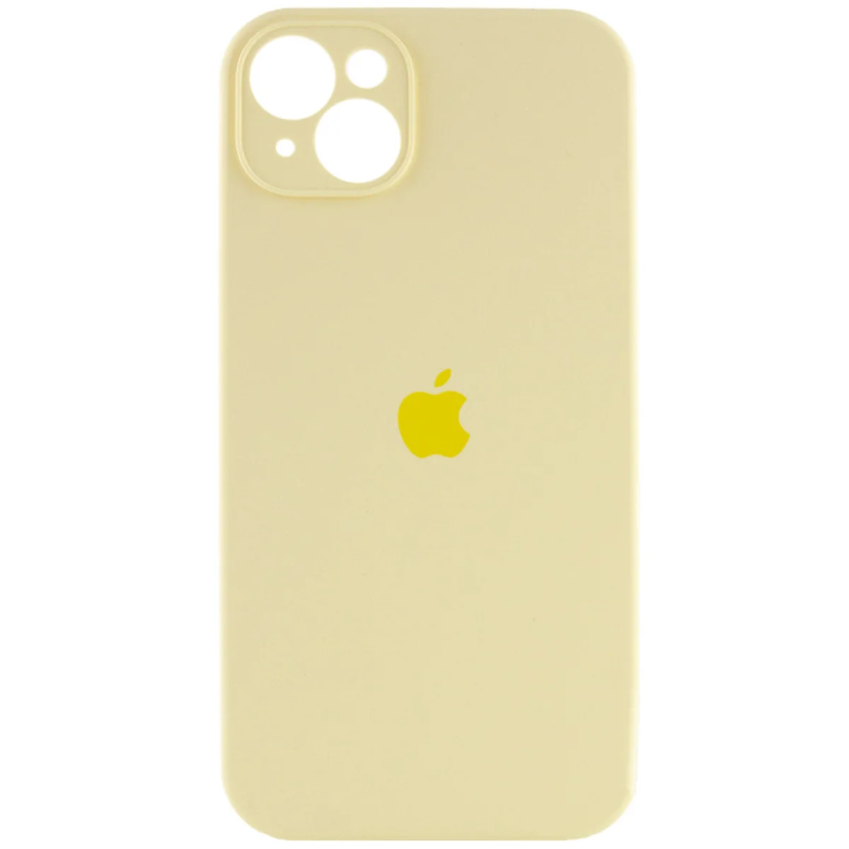 Чехол Silicone Case Full Camera Protective (AA) для Apple iPhone 15 (6.1") Желтый / Mellow Yellow