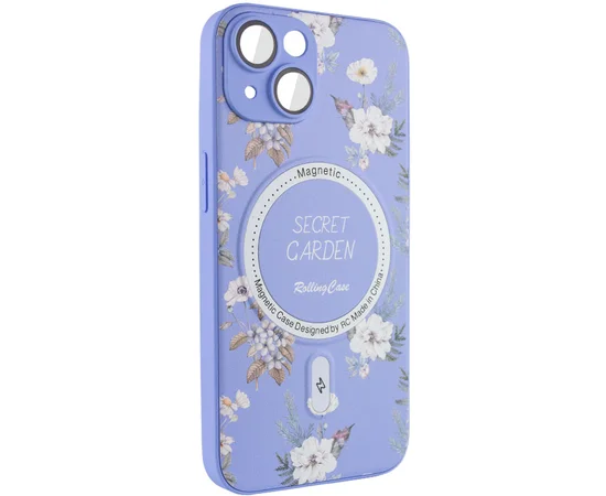 TPU+PC чехол Secret Garden with MagSafe для Apple iPhone 15 (6.1") Lilac