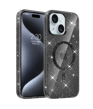 Чохол TPU Eclipse Sparkle (MagFit) для Apple iPhone 15 (6.1") Black