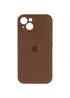Чехол Silicone Case Full Camera Protective (AA) для Apple iPhone 15 (6.1") Коричневый / Brown