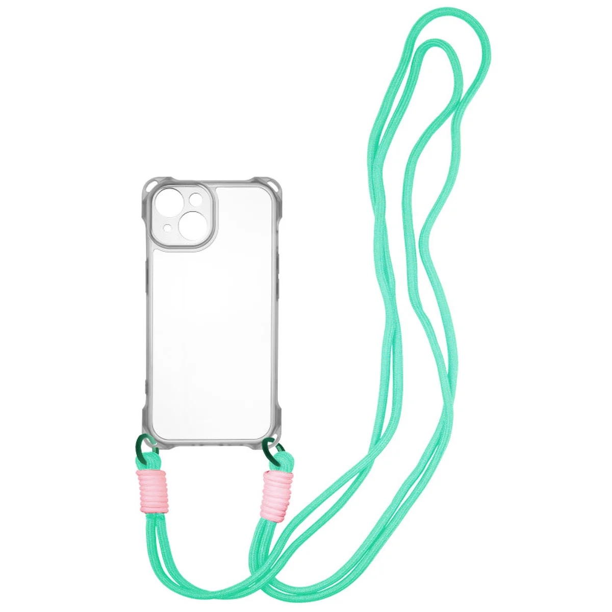 Чехол TPU CrossBody with straps для Apple iPhone 15 (6.1") Transparent
