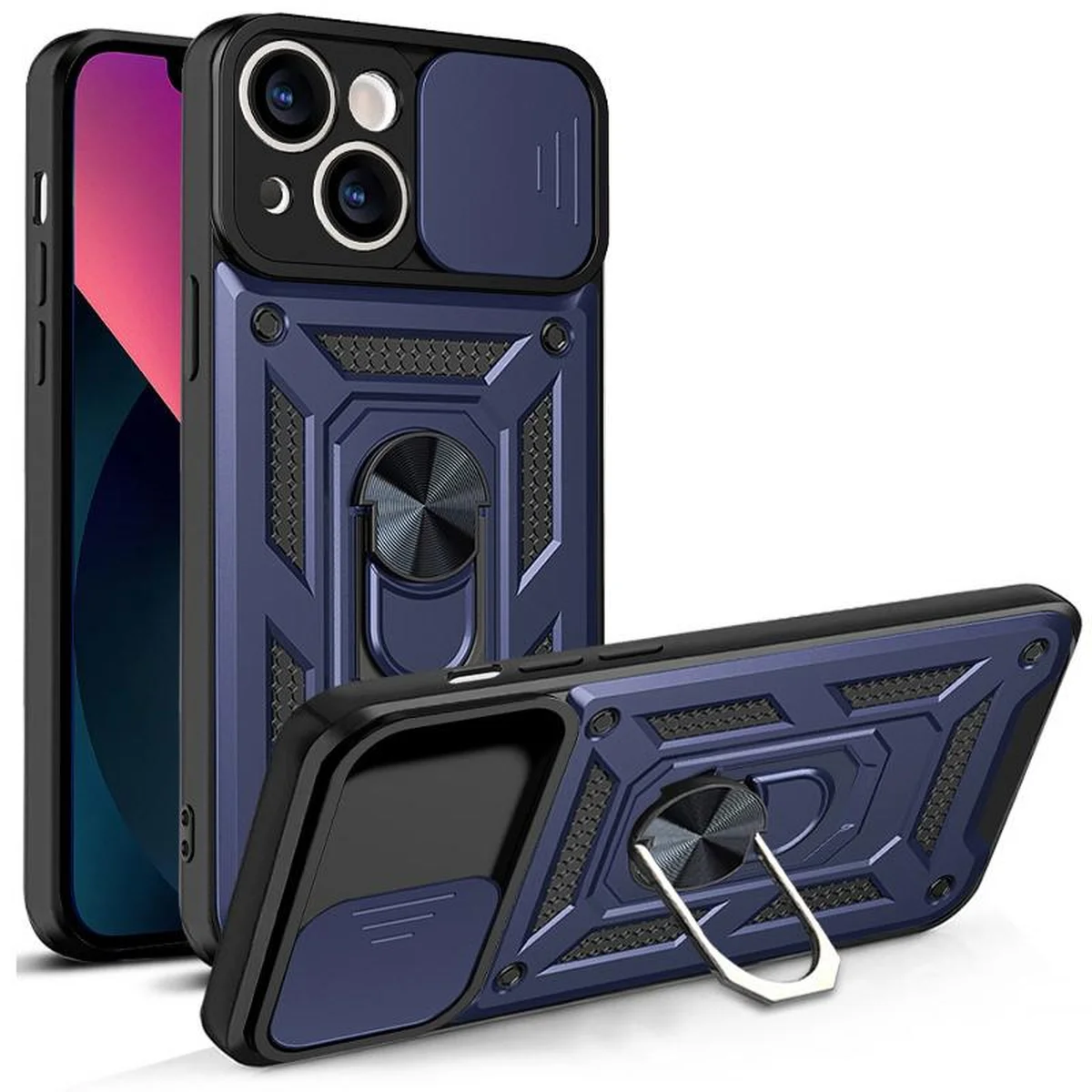 Чохол Ummi Camshield Serge Ring для Apple iPhone 15 (6.1") Синій / Navy