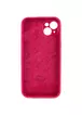 Чехол Silicone Case Full Camera Protective (AA) для Apple iPhone 15 (6.1") Красный / Rose Red