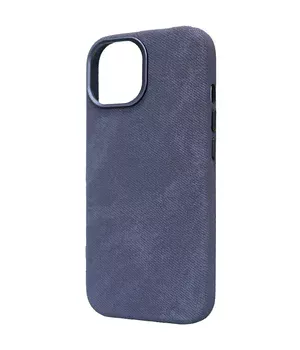 Чехол Denim with MagSafe для Apple iPhone 15 (6.1") Blue